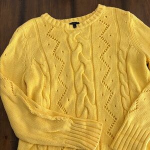Talbots Soft Yellow Knit Sweater